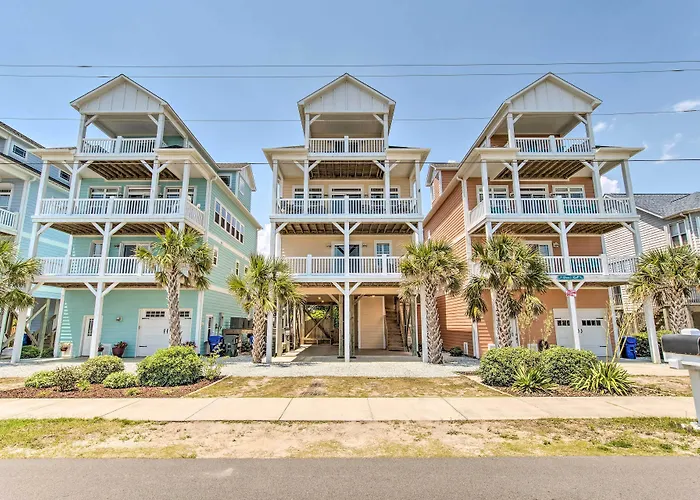 Surf City Escape W/ 6 Decks: Steps To Beach