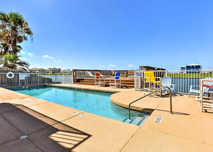 Waterfront Corpus Christi Townhome W/ Pool & Dock!