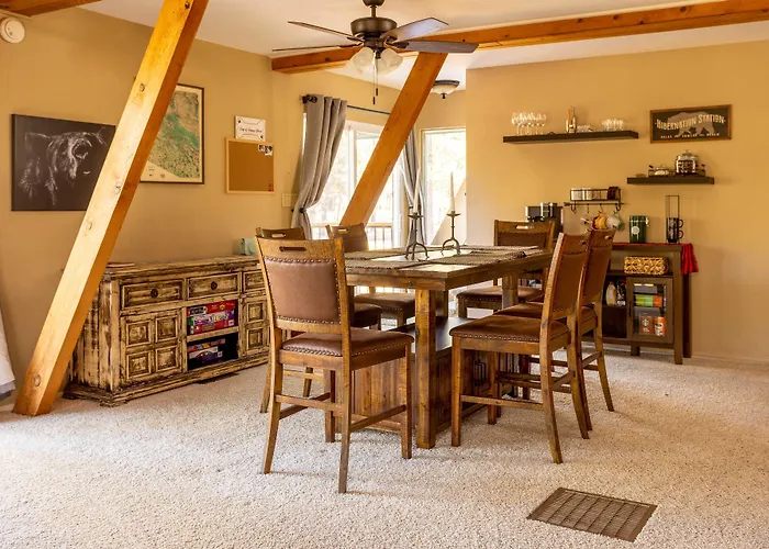 Furnished Deck + Fire Pit: Happy Jack Cabin