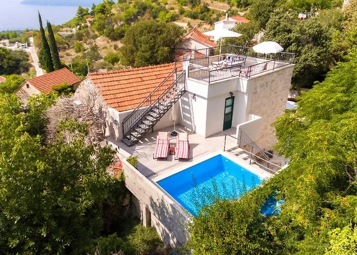 19Th Century Stone Art Villa With Heated Pool & 360 Sea View Terrace In Nature Park